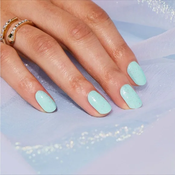 *Exclusive* Color Street: River Fairy | Turquoise Glitter Pastel Spring Summer - Picture 7 of 11
